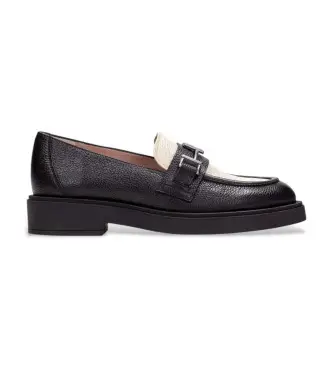 Hispanitas per donna CHI243614 Mocassini in pelle nera latte, Nero, Basso, 1 a 3 cm, Nessuno, Casual