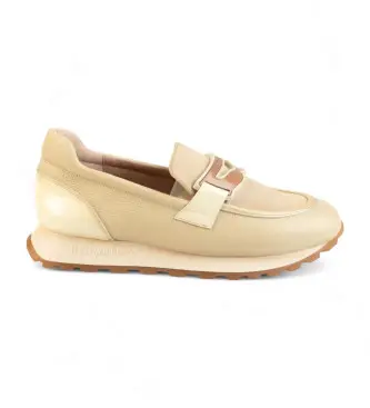 Hispanitas per donna HI243720 Mocassini sportivi in pelle beige, Basso, Nessuno, Casual