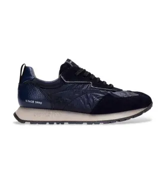 Hispanitas per donna HI254209 Sneakers in pelle blu navy del Kansas, Basso, 1 a 3 cm, Stringhe, Casual