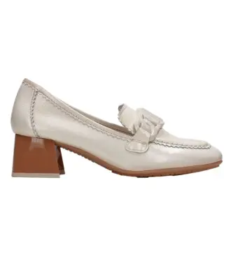 Hispanitas per donna HV243319 Mocassini in pelle Malta color bianco sporco, Basso, Nessuno, Casual