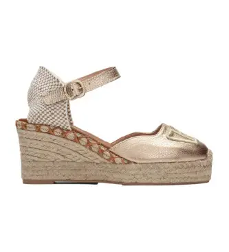 Hispanitas per donna HV243449 Espadrillas Sofia 5 in pelle bronzo -Altezza tacco 5cm-, 3 a 5cm, 5 a 8cm, Fibbia, Casual