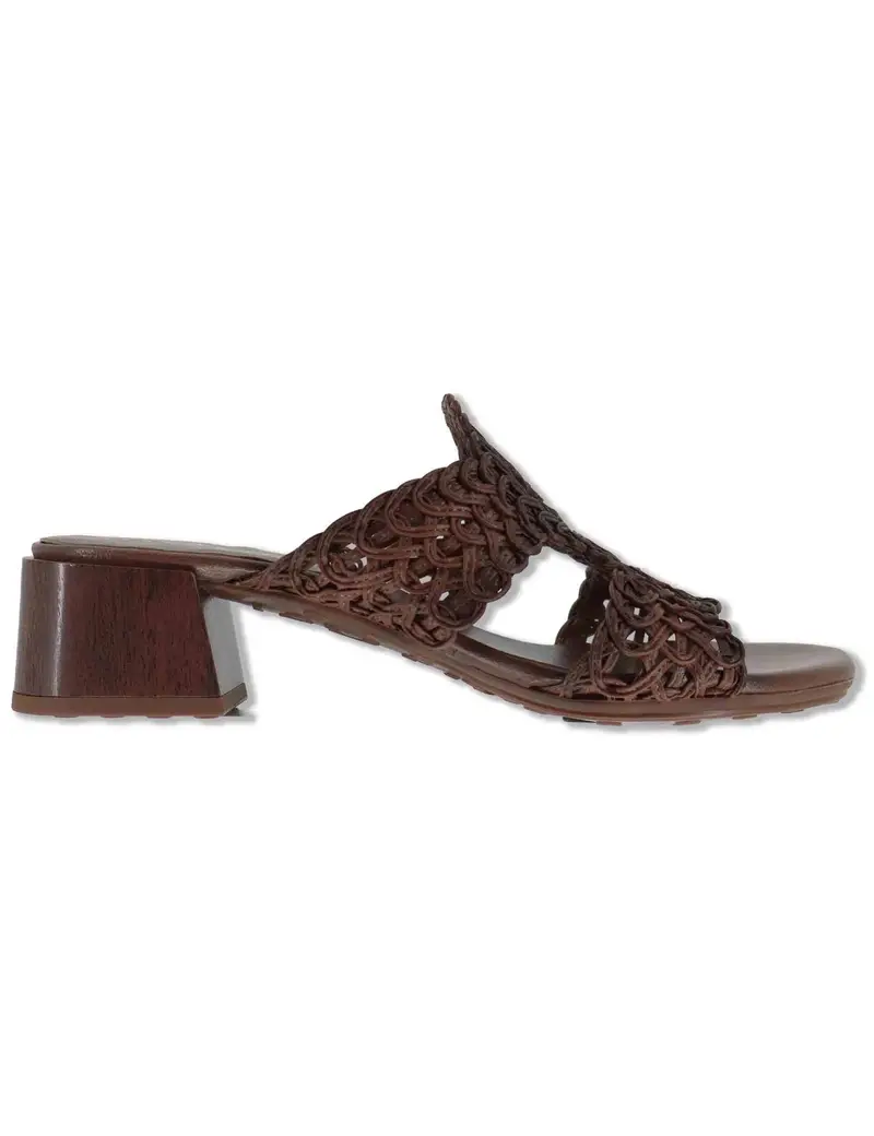 Hispanitas Sandali in pelle marrone con taccco medio Donna HV264602 AVELLANA