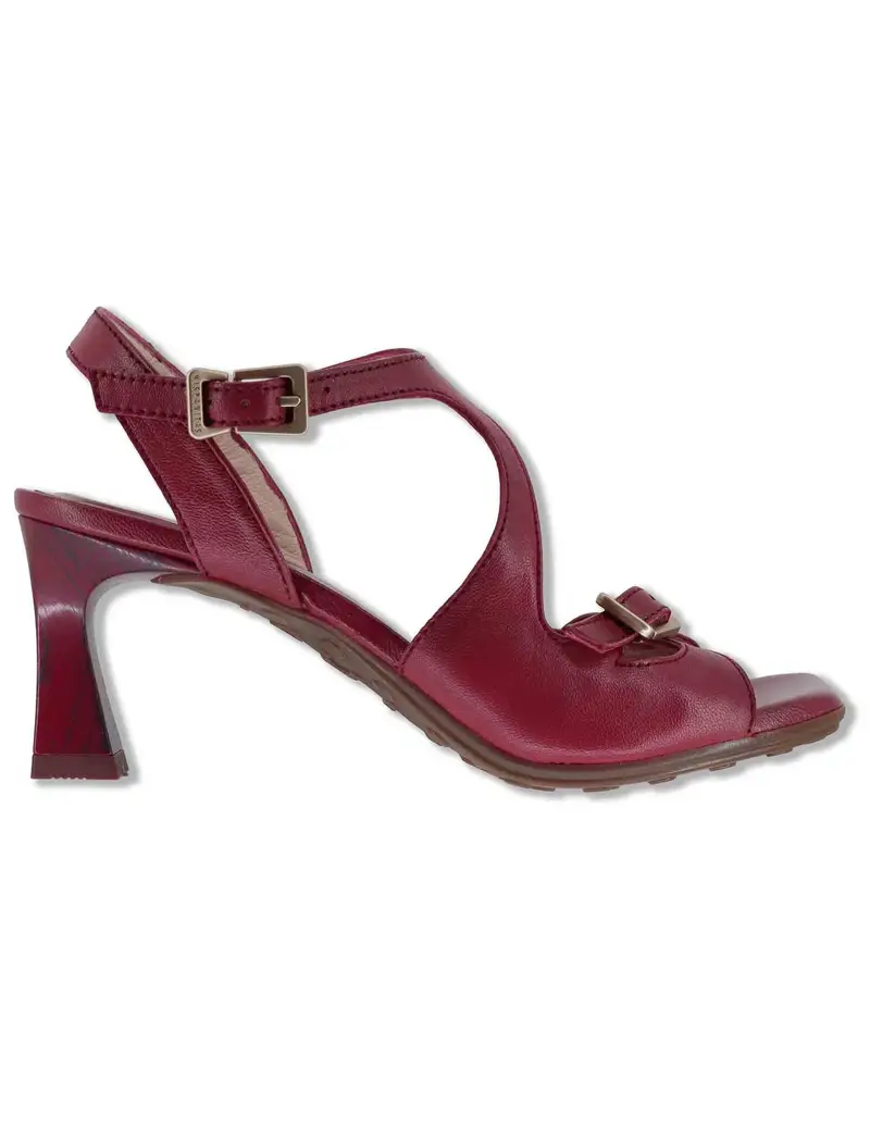Hispanitas Slingback in pelle bordeaux con cinturini regolabili Donna HV264814 CEREZA