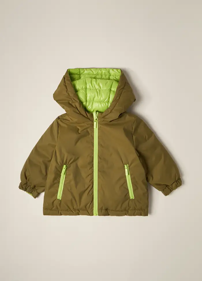 IANA UPIM Bomber Con Cappuccio Iana Neonato, Verde oliva
