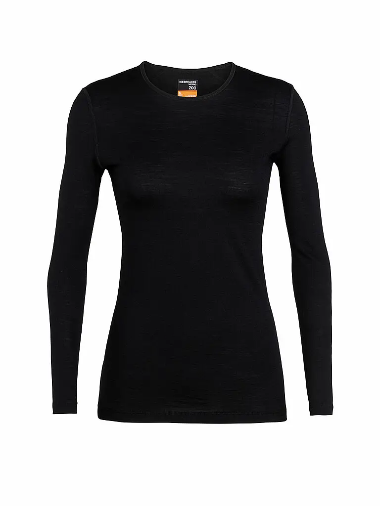 Icebreaker Maglia funzionale da donna Merino 200 Oasis LS nero