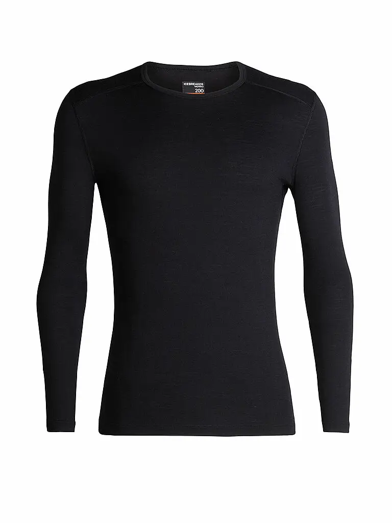 Icebreaker Maglietta funzionale da uomo Merino 200 Oasis LS nero