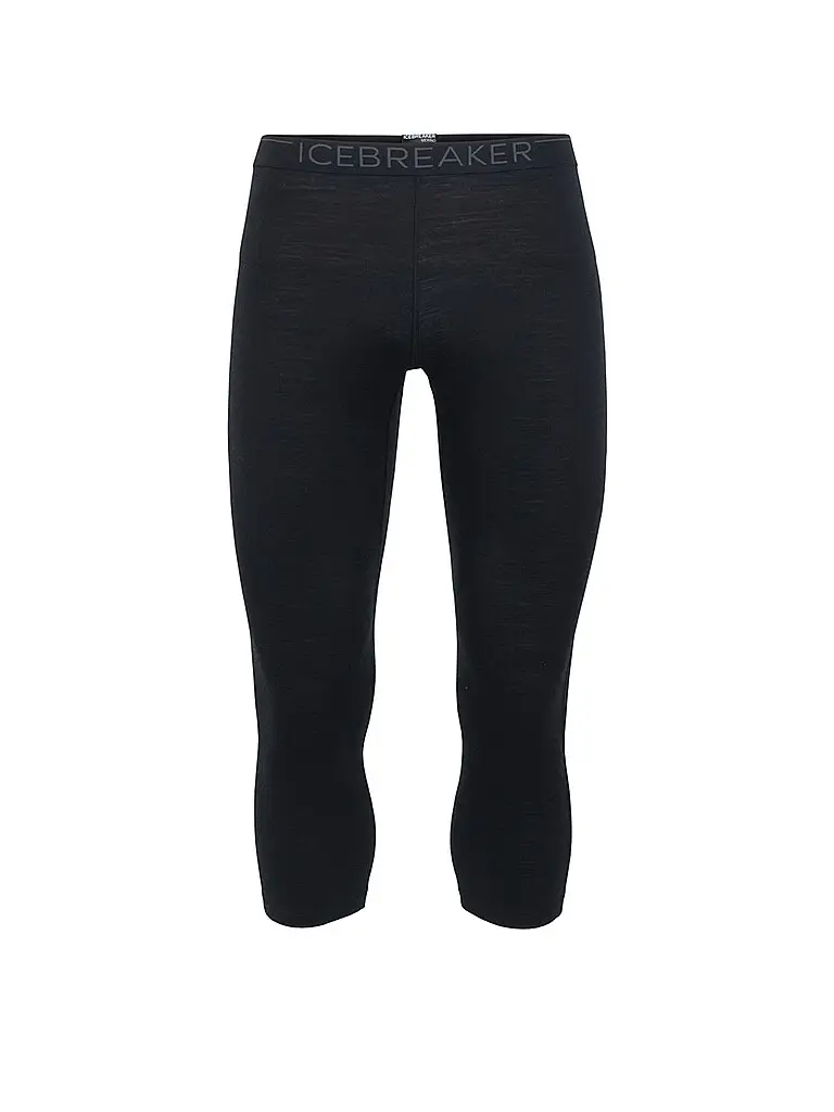 Icebreaker Pantaloni funzionali 3/4 da uomo Merino 200 Oasis nero