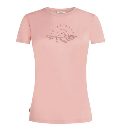 Icebreaker W Mer 150 Tech Lite Sunrise Summit - T-shirt - donna Light Pink