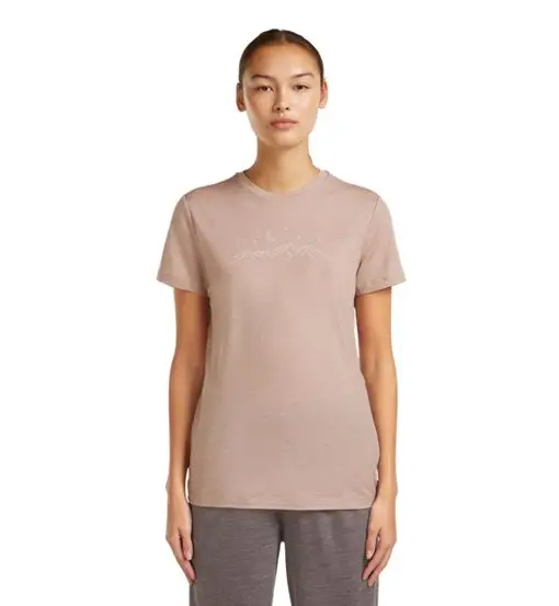 Icebreaker W Merino 150 Tech Lite Sparkling Stars - T-shirt - donna PINK QUARTZ