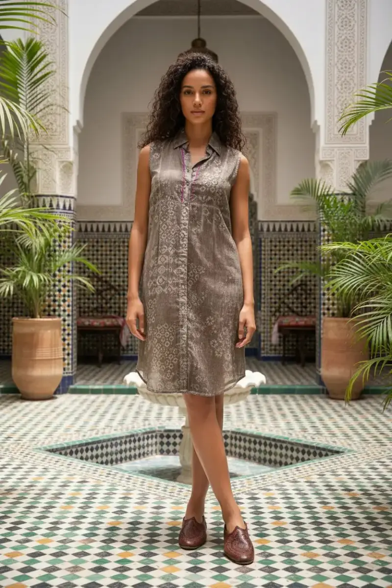 Iconique ABITO CAMICIA SMANICATO | Colore Fango