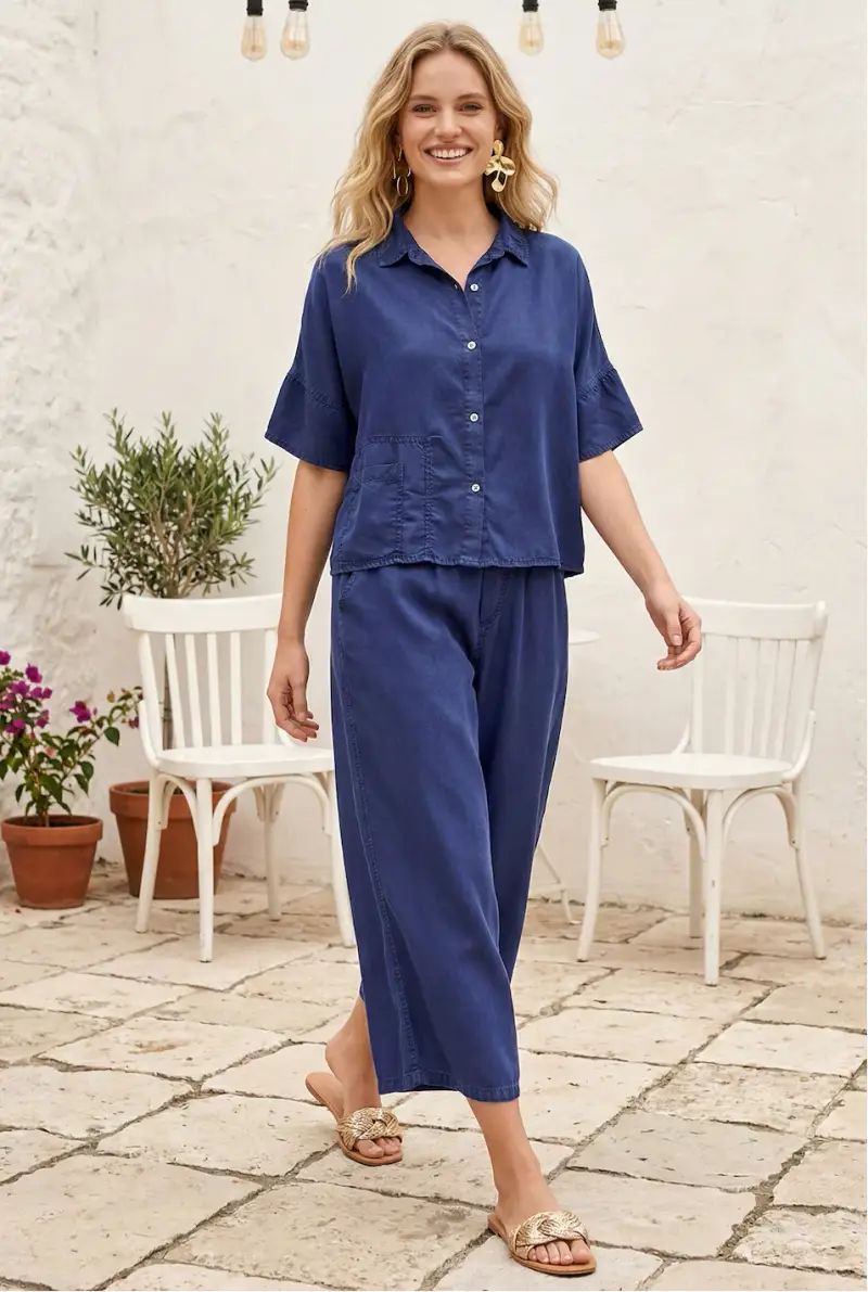 Iconique PANTALONI DELIA | Colore Navy Blu