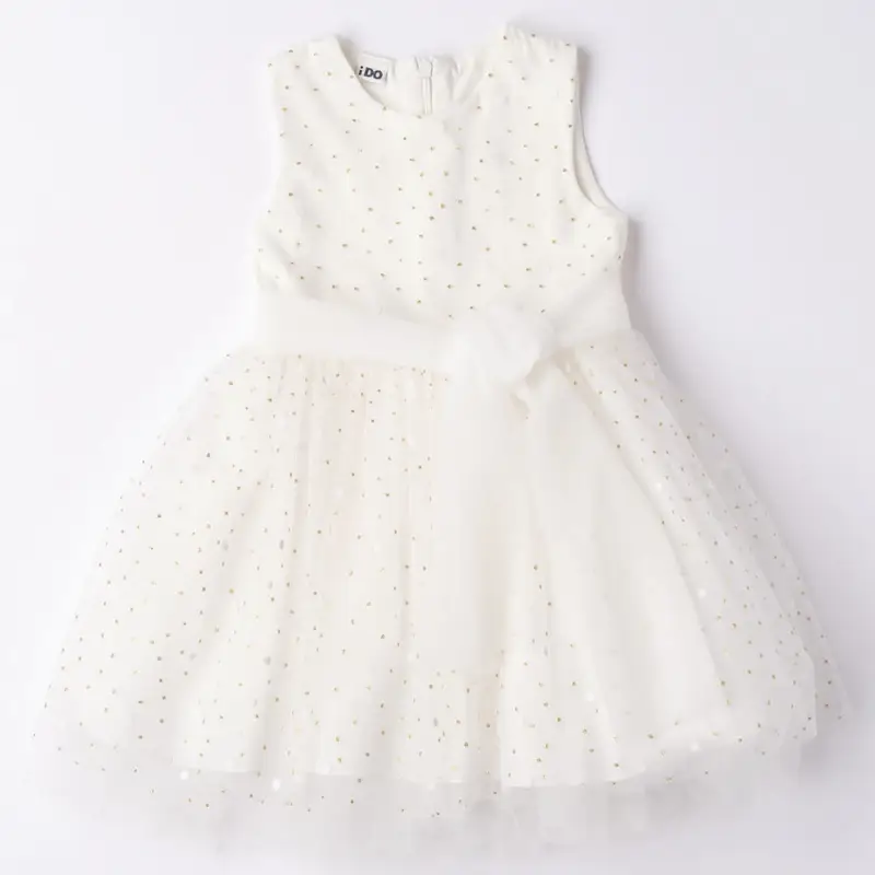 Ido Abito da cerimonia smanicato 4 6300 per bambina panna