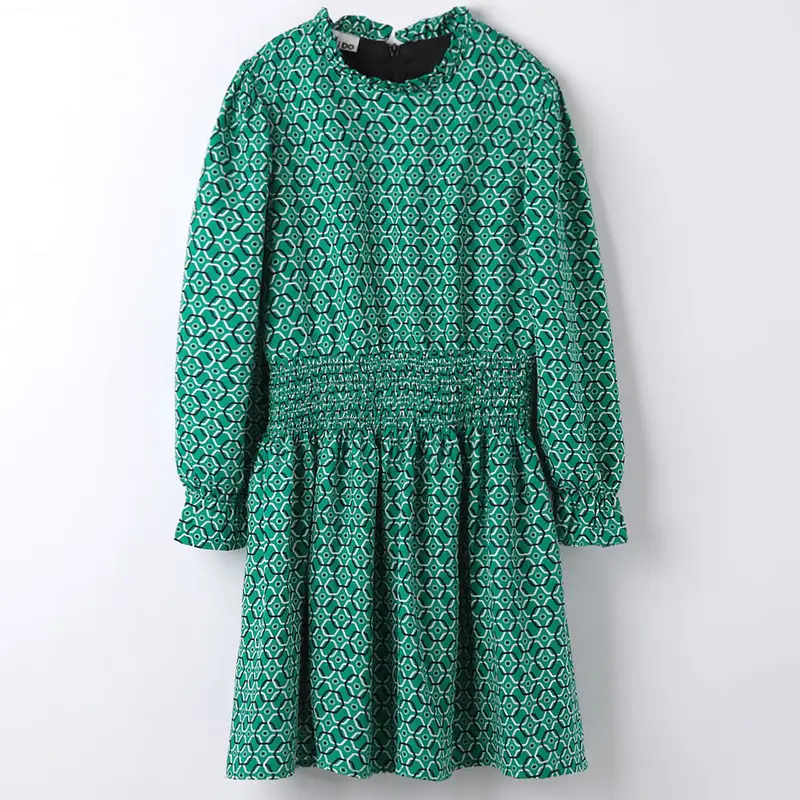 Ido Abito fantasia astratta verde nero 4 7903 ragazza verde nero