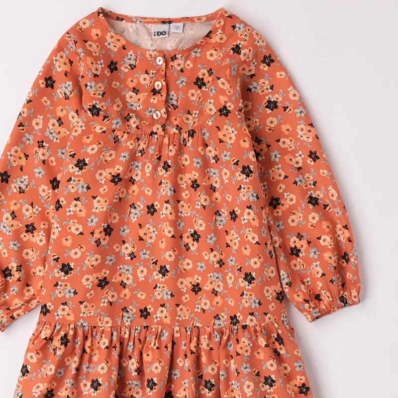 Ido Abito fantasia floreale 4 7561 bambina cotto