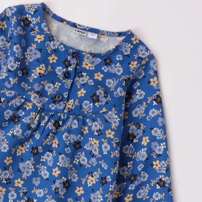 Ido Abito fantasia floreale 4 7561 neonata azzurro