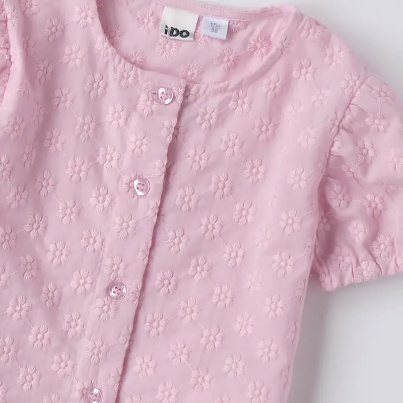 Ido Camicia collo alla coreana 4b332 bambina rosa