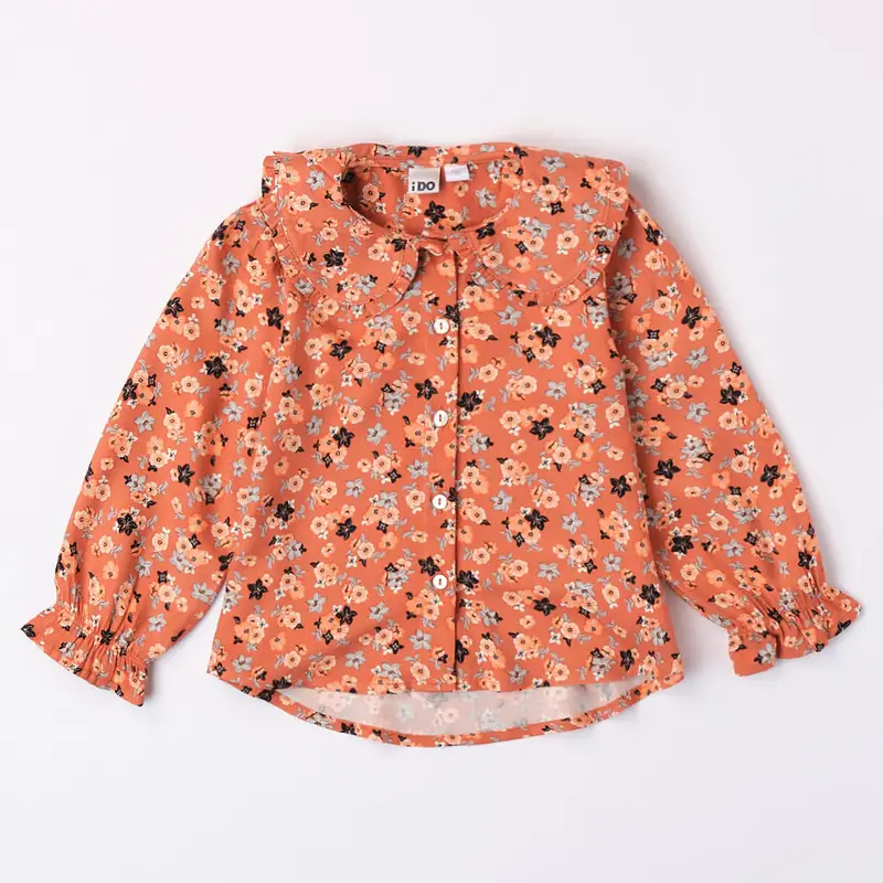 Ido Camicia fantasia floreale 4 7551 bambina cotto