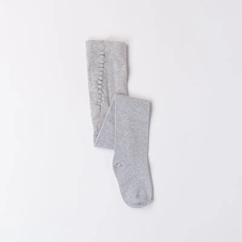 Ido Collant lavorati lurex 4a350 per bambina grigio melange