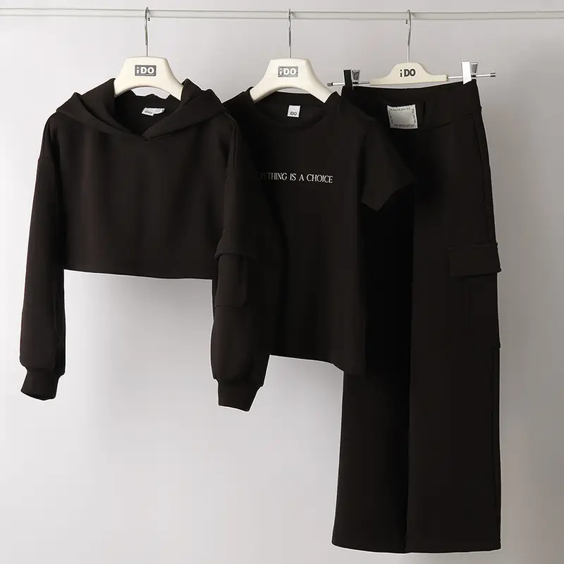 Ido Completo tre pezzi sportivo 4f561 ragazza nero