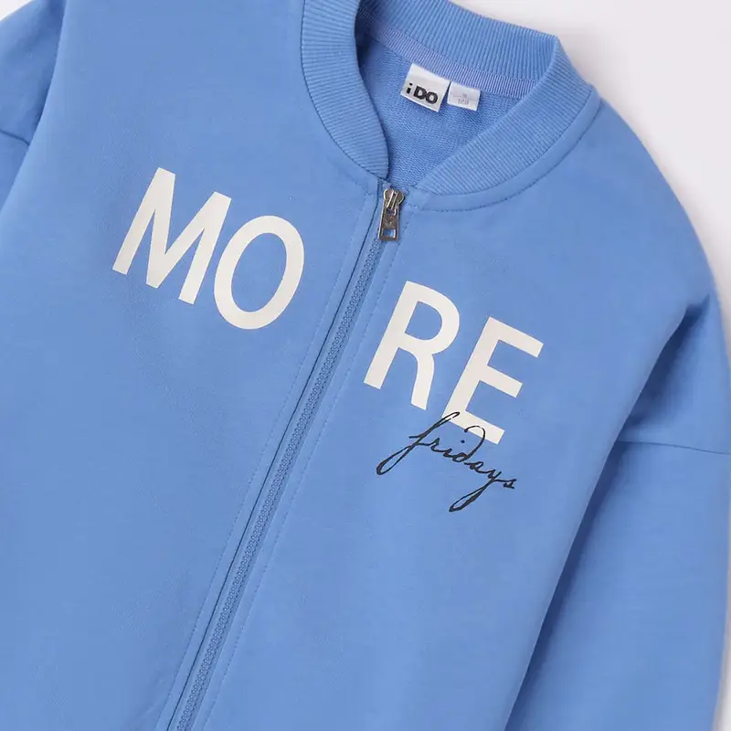 Ido Felpa aperta full zip 4 7330 best price ragazza azzurro