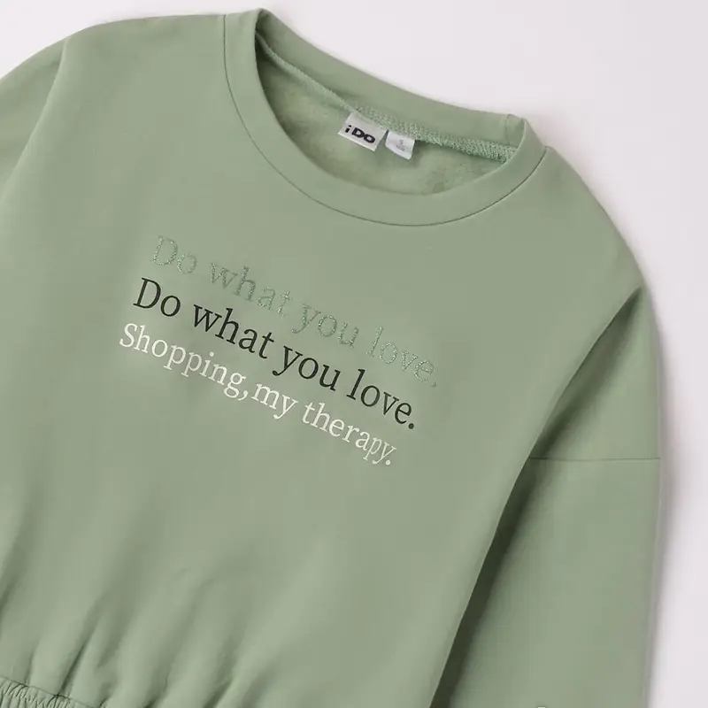 Ido Felpa chiusa girocollo 4 7338 best price ragazza verde salvia