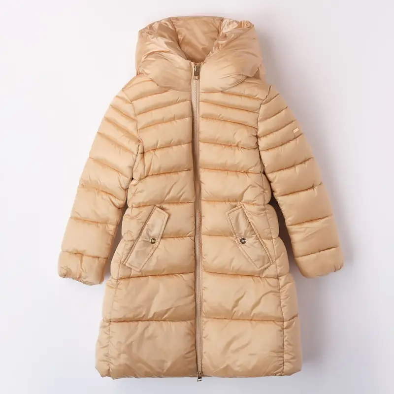 Ido Giubbotto lungo tinta unita 4 7938 ragazza beige