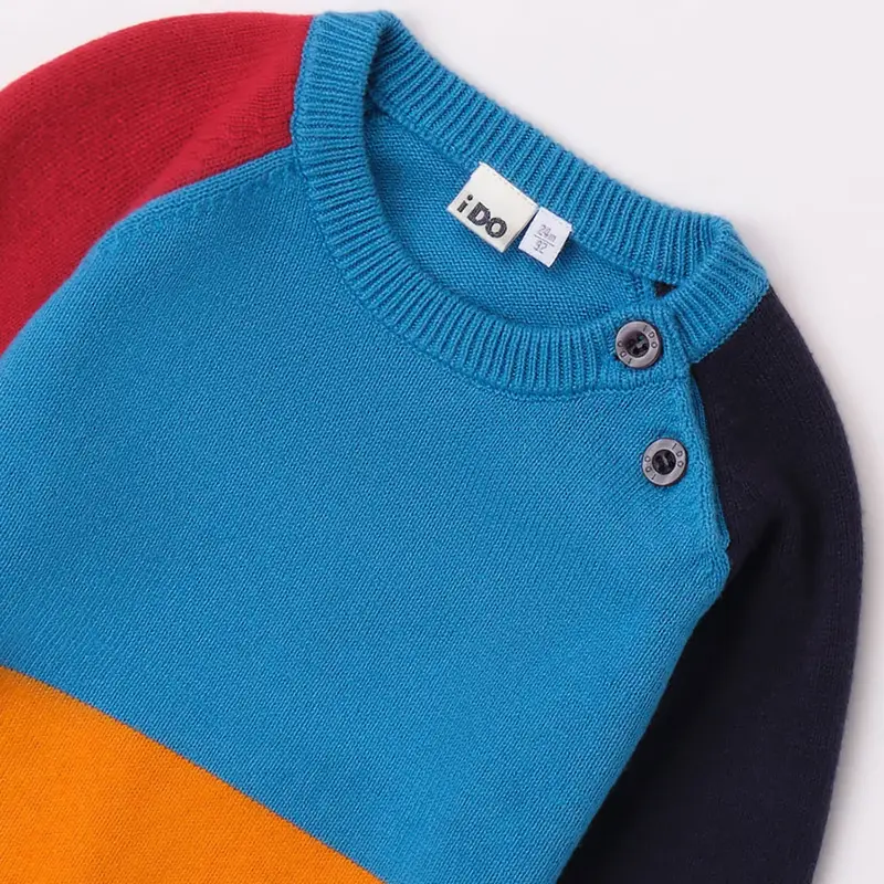 Ido Maglione girocollo 4 7406 neonato azzurro