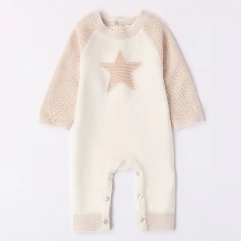 Ido Tutina intera tricot misto cotone e lana 4 7229 neonato mini panna