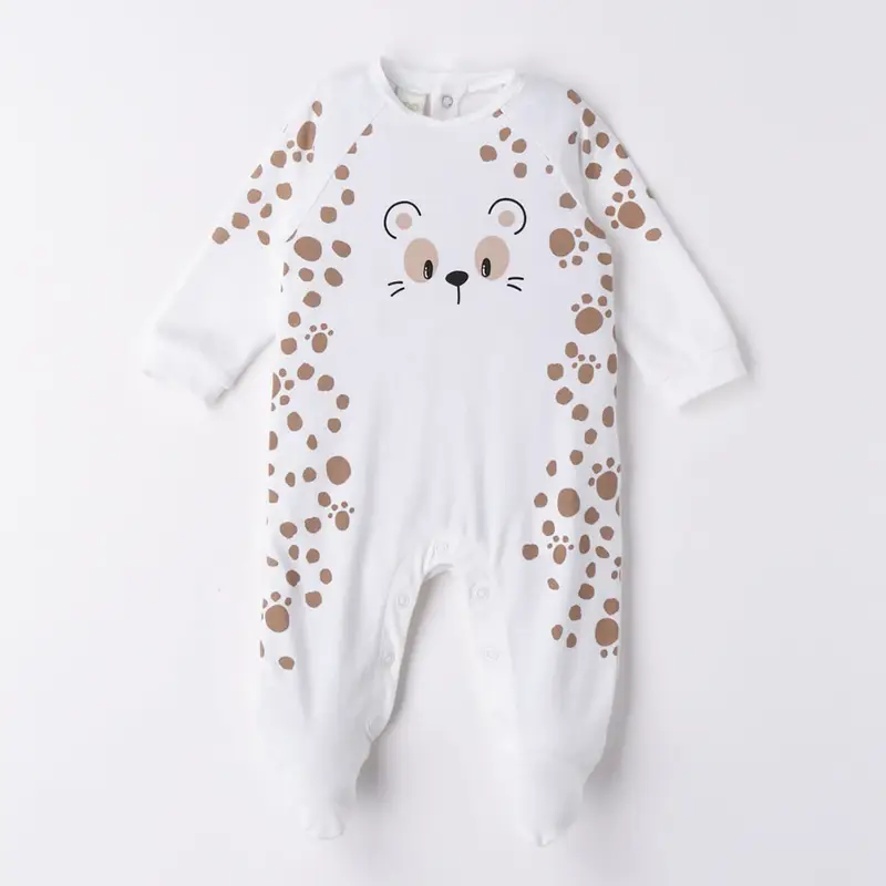 Ido Tutina neonato lunga con piedino 4 6065 modello unisex bianco