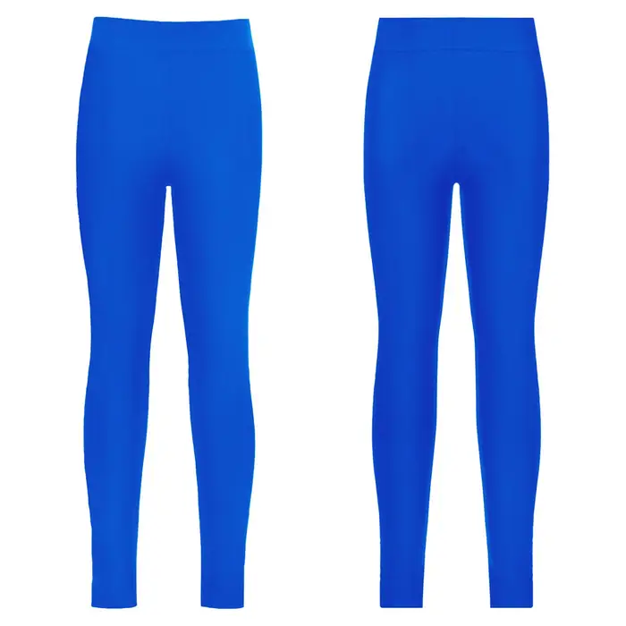 Leggings per pantaloni lunghi da ballo elasticizzati con cintura elastica per bambina, elegante abbigliamento da pattinaggio 15-16 Years colore blu royal