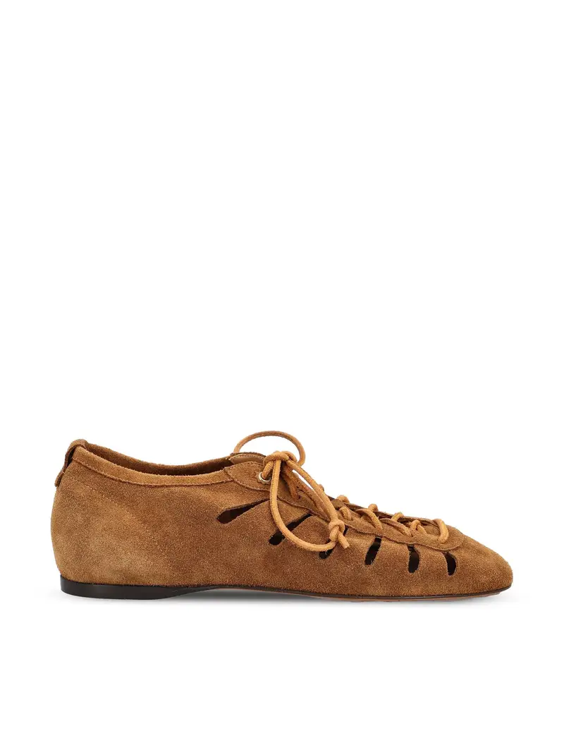 ISABEL MARANT Ballerine Leyza MARRONE
