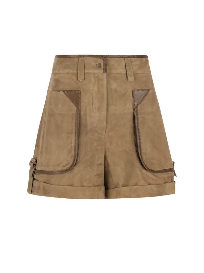 ISABEL MARANT Shorts Marline In Pelle MARRONE