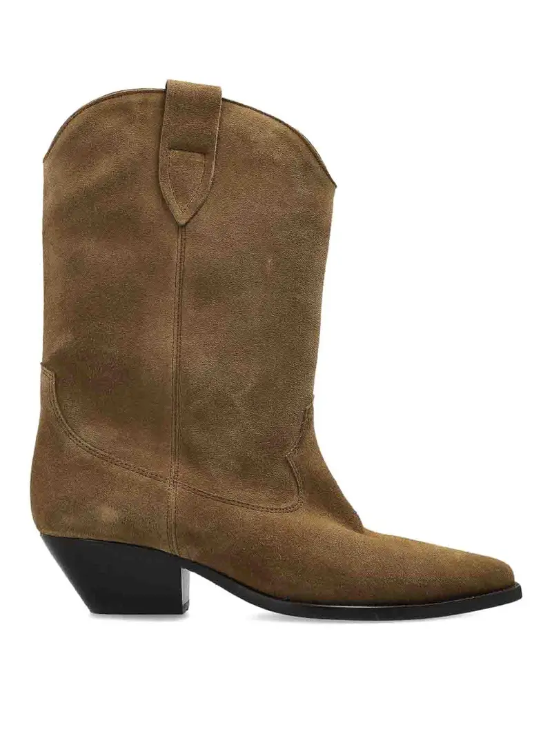 Isabel Marant Stivaletti Duerto In Camoscio Tortora Marrone