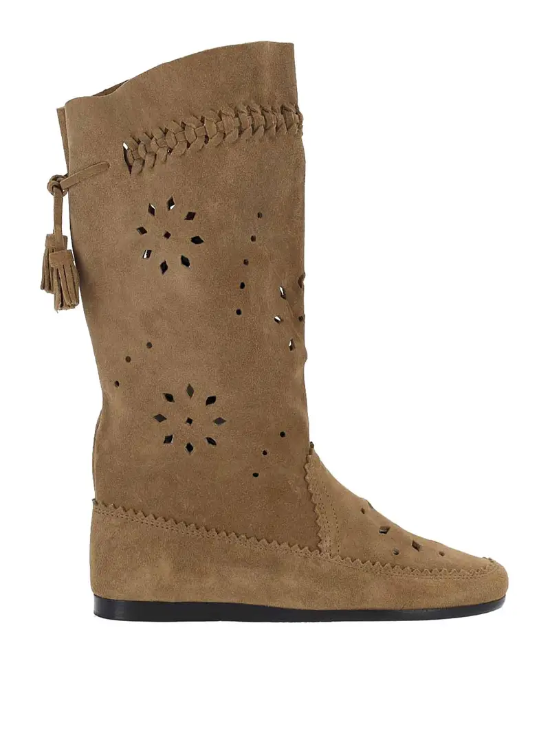 Isabel Marant Stivaletti In Suede Beige