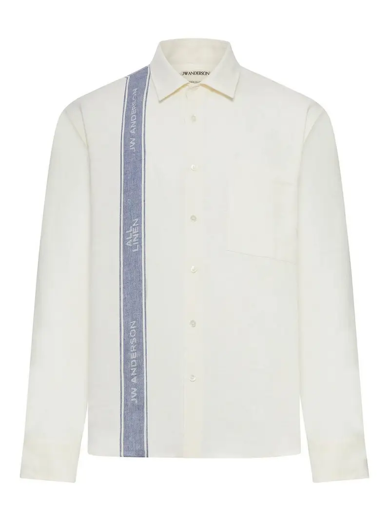 J W Anderson Camicia in lino a maniche lunghe Bianco