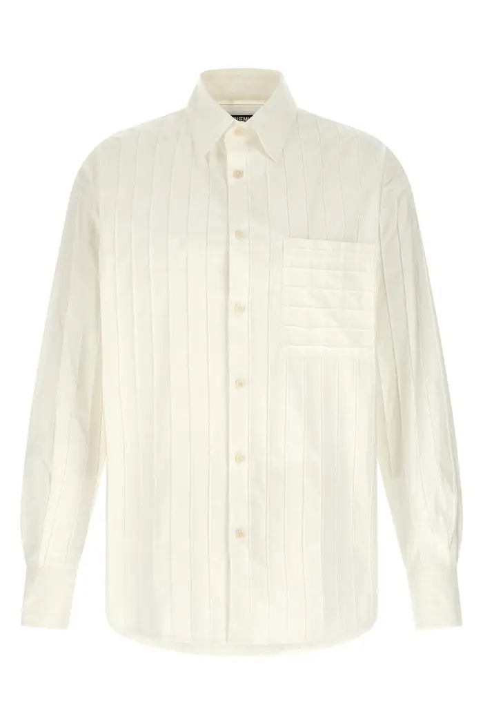 JACQUEMUS Camicia La Chemise Camargue Bianco