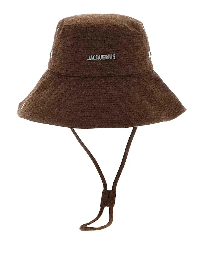 Jacquemus Cappello da pescatore Le Bob De-Nmes Marrone