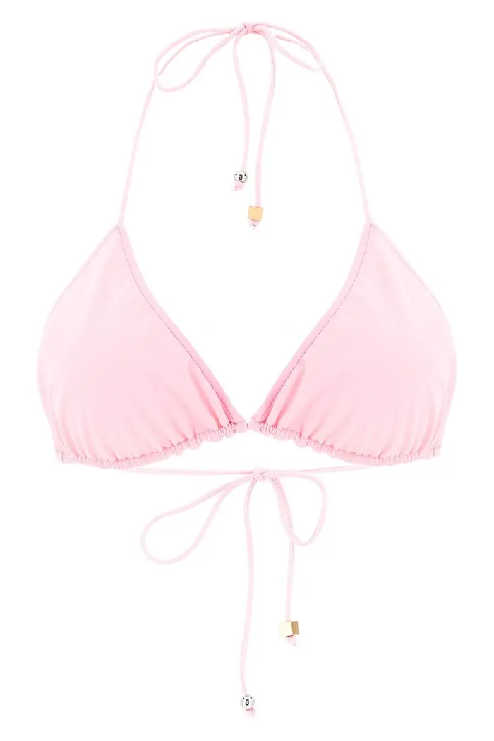 JACQUEMUS Top Bikini Le Haut De Plage Triangle Rosa