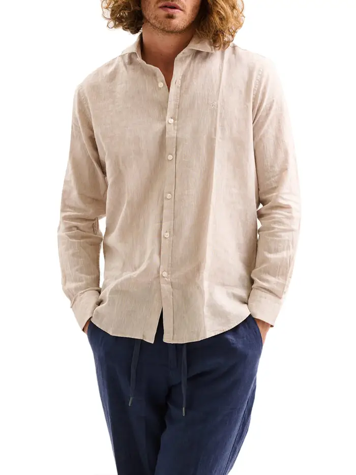 camicia casual jaggy da uomo - avorio