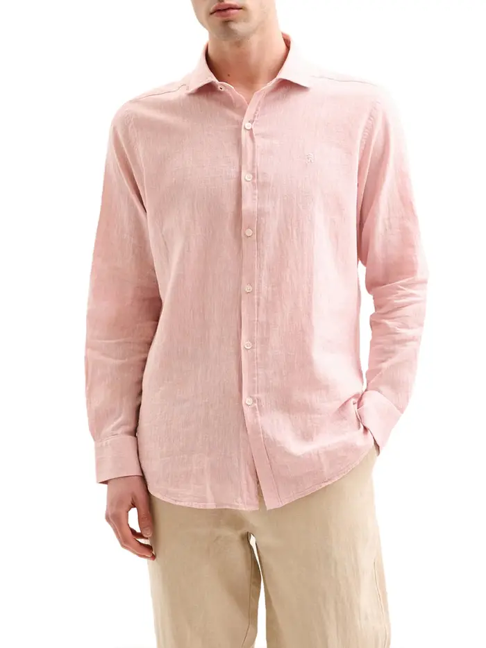 camicia casual jaggy da uomo - rosa