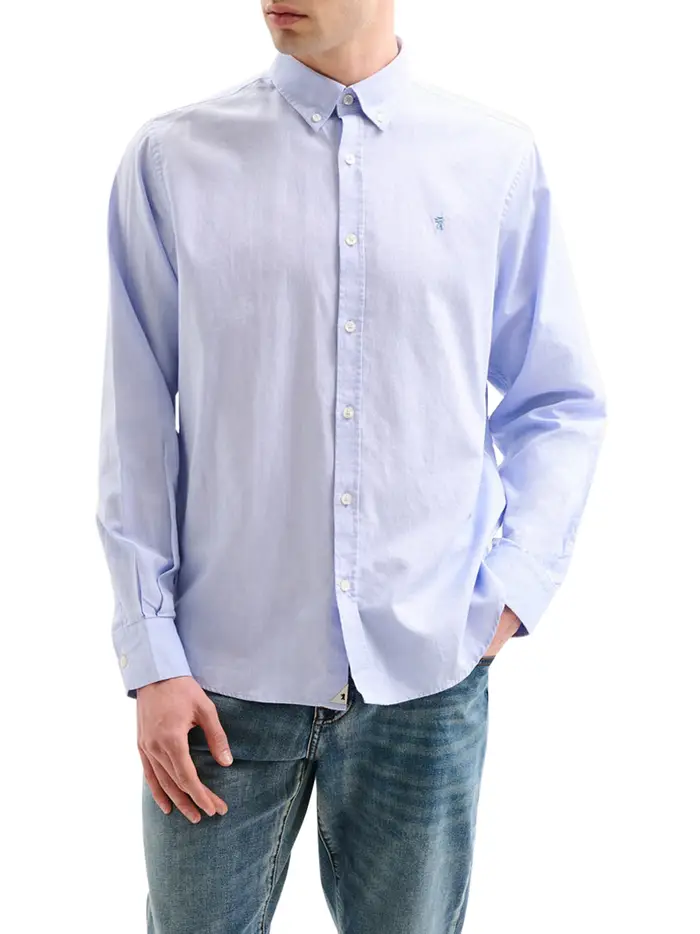 camicia classica jaggy kelly da uomo - celeste