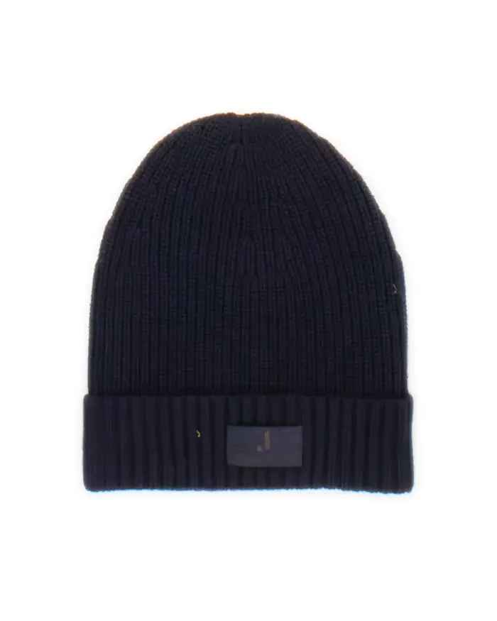 Berretto Jeckerson blu in maglia a coste