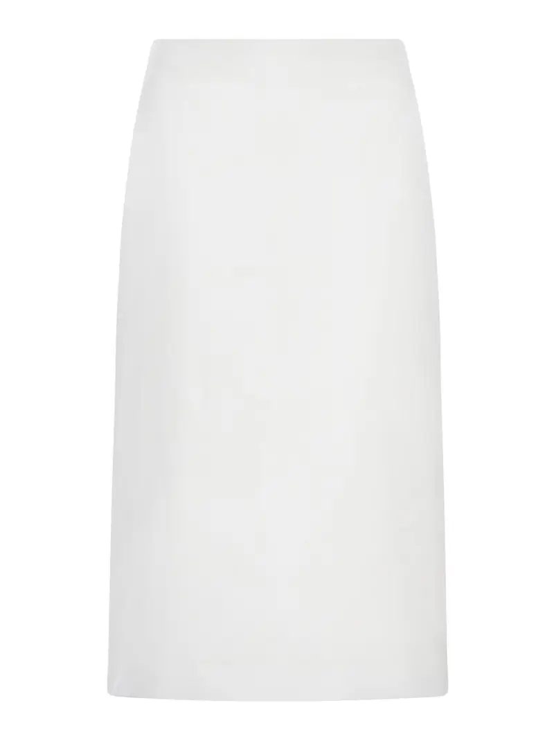 Jil Sander Gonna A Vita Alta In Tessuto Tecnico Bianco