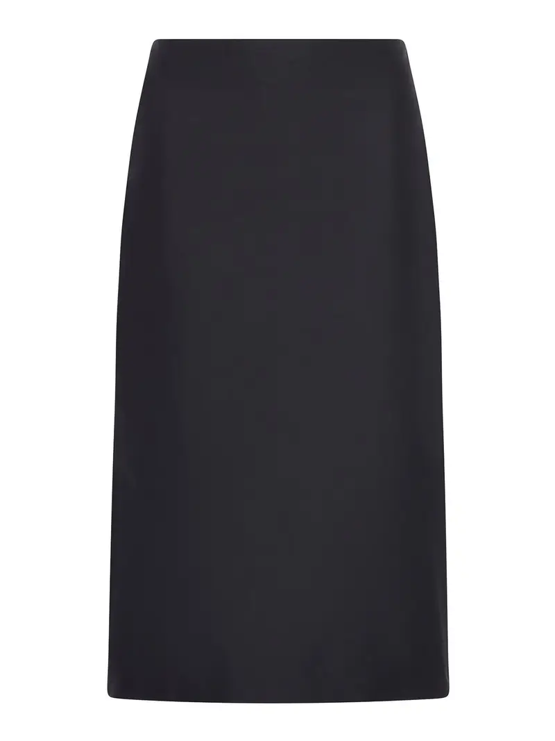 Jil Sander Gonna A Vita Alta In Tessuto Tecnico Nero