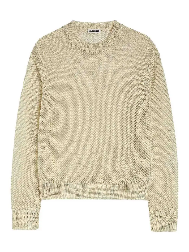 Jil Sander Maglione da equitazione in seta aperta Color Carne E Neutri