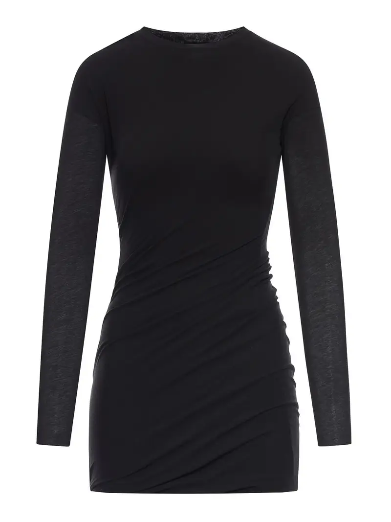 Jil Sander MiniVestito in cotone a doppio strato Nero