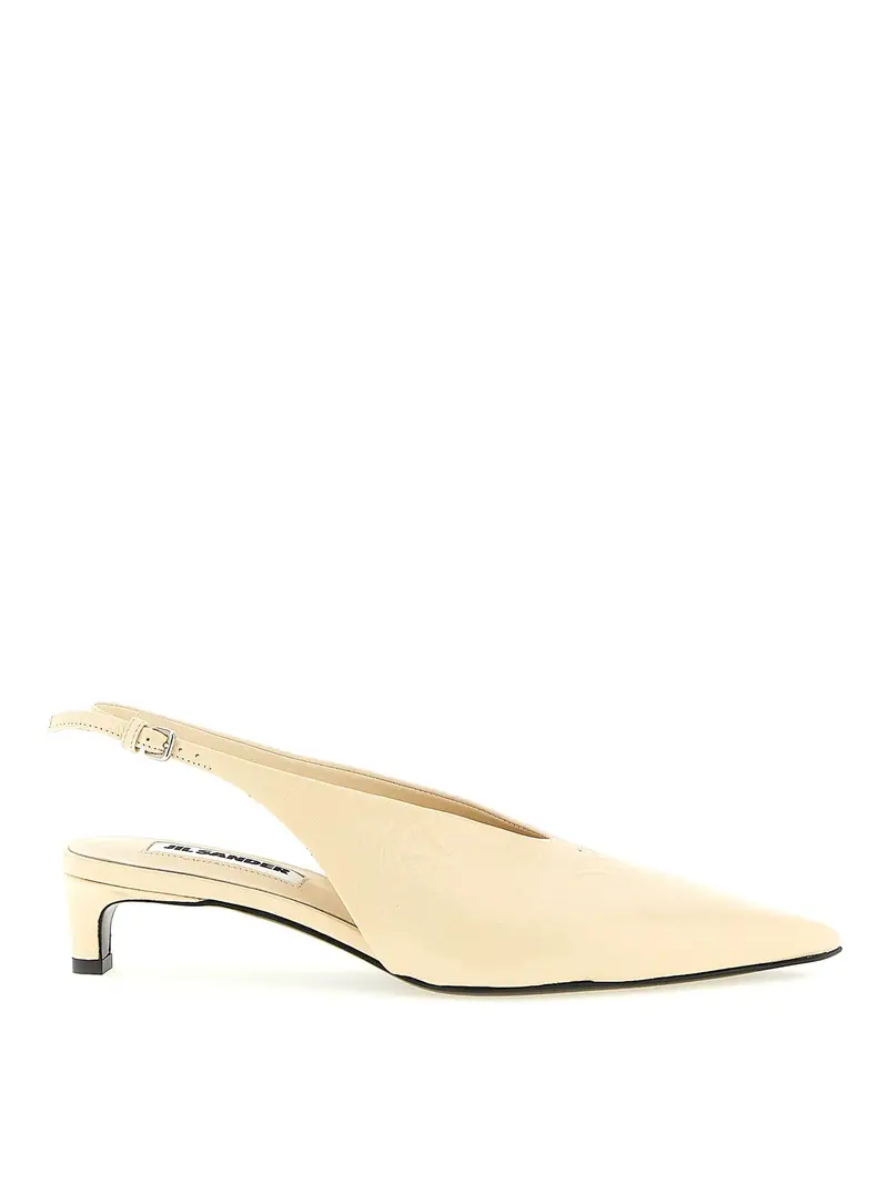 Jil Sander Slingback in pelle Beige