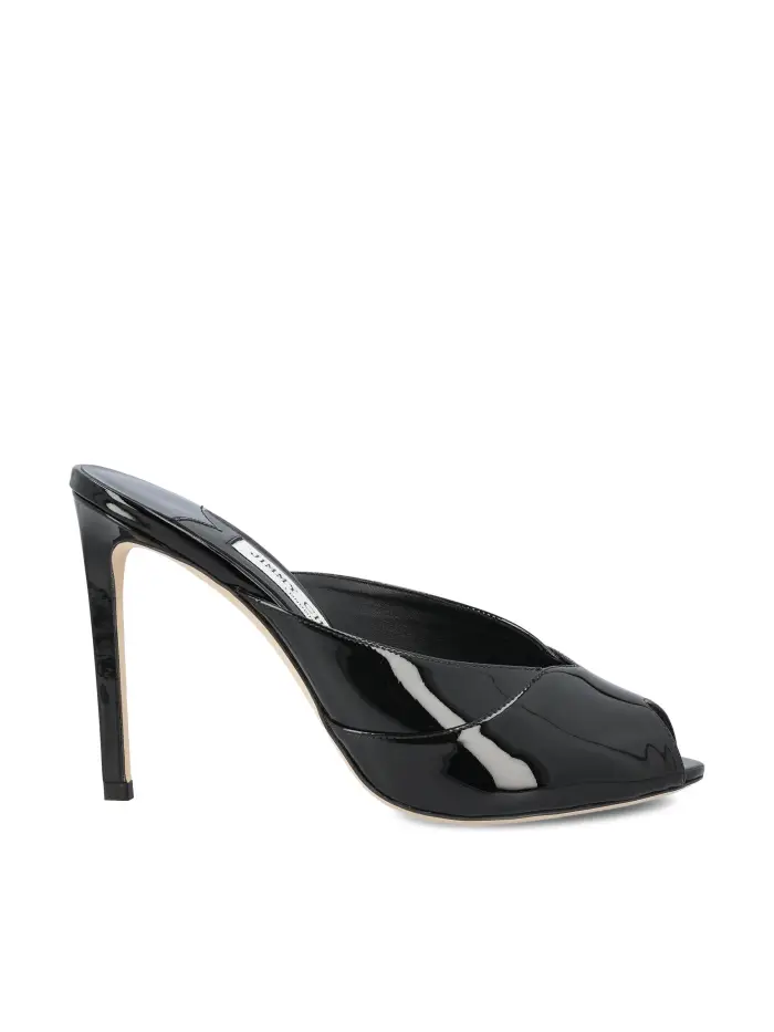 JIMMY CHOO Brigitte Mule In Pelle NERO