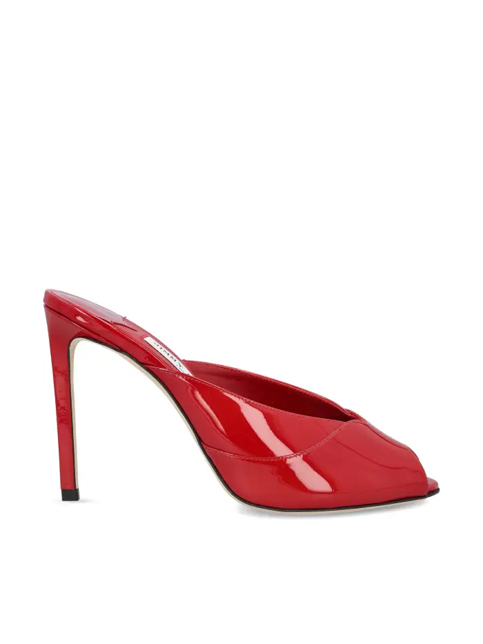JIMMY CHOO Brigitte Mule In Pelle ROSSO