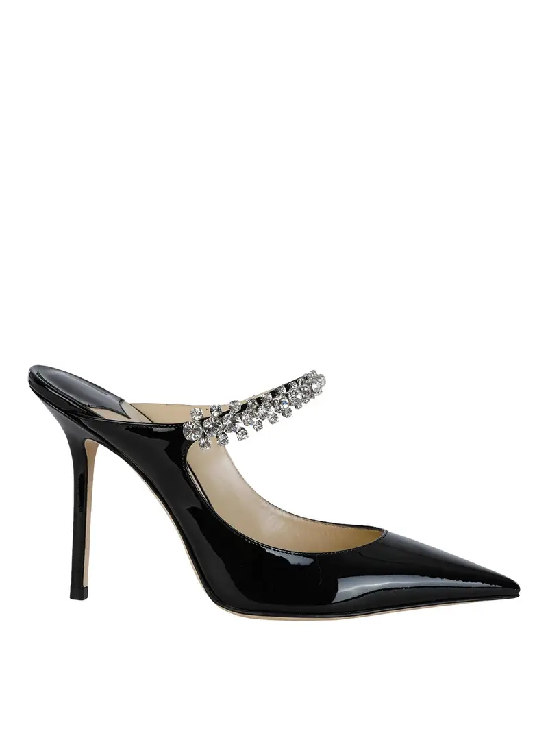 Jimmy Choo Décolleté Sabot con brillantini neri Nero